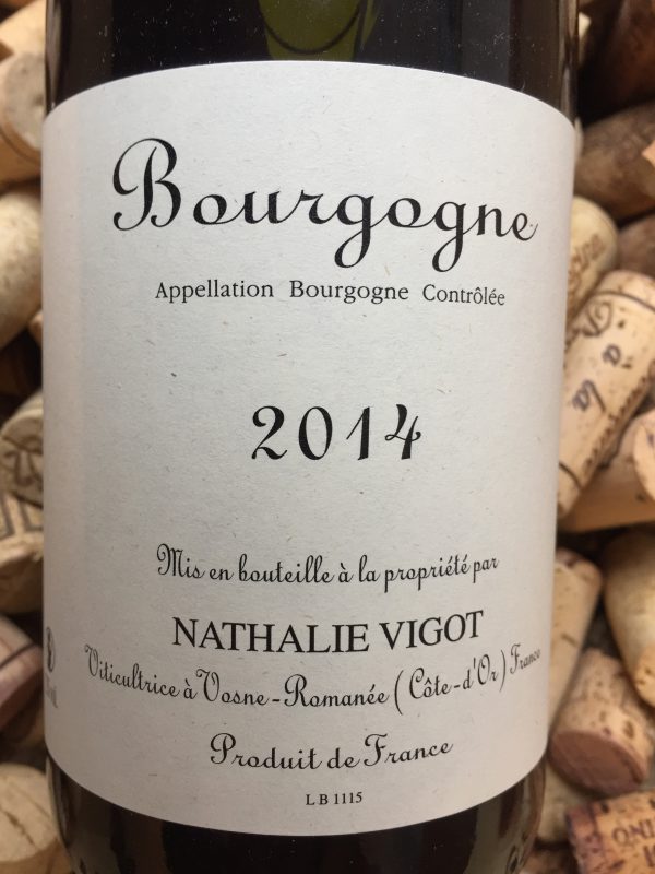 Nathalie Vigot Bourgogne Pinot Noir 2018