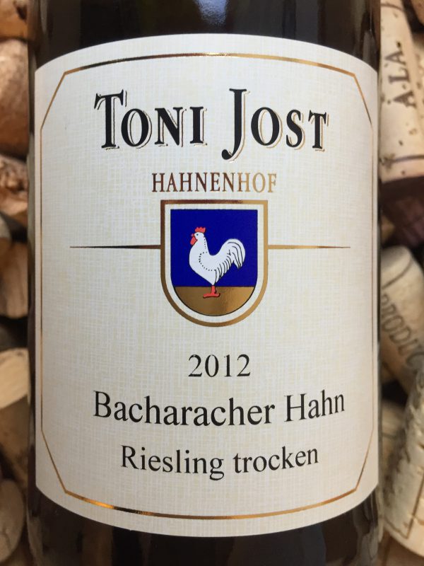 Toni Jost Bacharacher Hahn Riesling Trocken Mittelrhein 2012