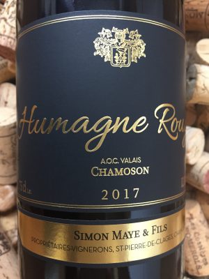 Simon Maye Humagne Rouge Chamoson Valais 2017