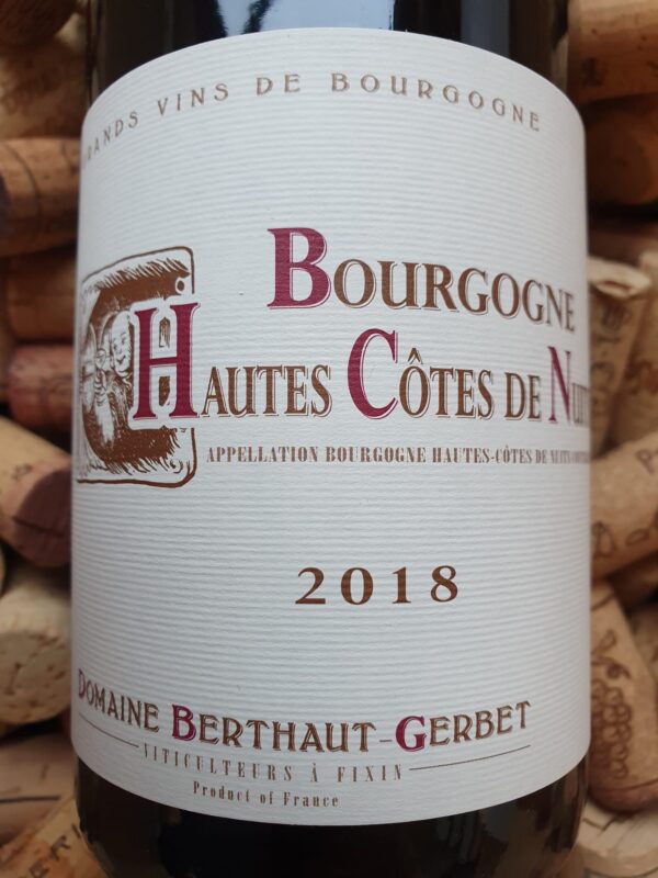 Domaine Berthaut-Gerbet Bourgogne Hautes-Côtes de Nuits 2018