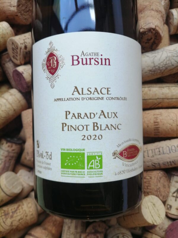 Agathe Bursin Pinot Blanc Parad'Aux Alsace 2020